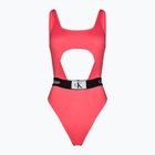 Dámské jednodílné plavky  Calvin Klein Cut Out One Piece-RP calypso coral