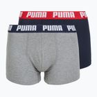 Pánské boxerky PUMA Everyday Basic 2 pairs navy/grey