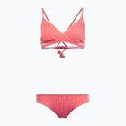 Dámské dvoudílné plavky O'Neill Baay Maoi Bikini červené jednoduché proužky