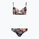 Dámské dvoudílné plavky O'Neill Julia Wb Rita Bikini black tropical flower
