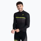 Pánský cyklistický dres longsleeve Rogelli Hero II black/fluor