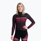 Dámské cyklistické tričko longsleeve  Rogelli Impress II bordeaux / coral