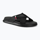 Pánské nazouváky Tommy Hilfiger Comfort Criss Cross Beach Sandal black