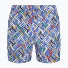 Pánské plavecké šortky  Tommy Hilfiger SF Medium Drawstring Print multi monogram blue spell