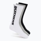 Ponožky SKECHERS Terry Crew 1/2 3 pack grey/black