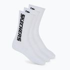 Pánské ponožky SKECHERS 1/2 Terry Crew 3 páry white/black