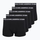 Pánské boxerky KARL LAGERFELD Logo Trunk 5 párů black