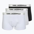 Pánské boxerky KARL LAGERFELD Elastic Trunk 3 páry black/white/grey