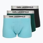 Pánské boxerky KARL LAGERFELD Elastic Trunk 3 páry dark sea/black/blue