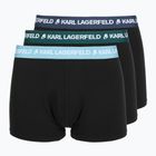 Pánské boxerky KARL LAGERFELD Logo Trunk Colorband 3 páry dark sea/indigo/blue