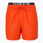 Pánské plavecké šortky Calvin Klein KM0KM01093 Intense Power Medium Double WB flamingo chili
