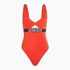 Dámské plavky  Calvin Klein KW0KW02746 Intense Power One Piece Fashion Fit flaming chili