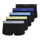Pánské boxerky Calvin Klein LV00NB4390 Low Rise Trunk 5 pairs black wb/blue descent wb/green bi/khaki