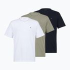 Pánské tričko na lezení Tommy Hilfiger Cotton Short 3 pack navy blue/utility sage/white