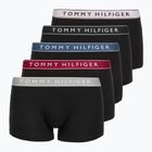 Boxerky Tommy Hilfiger Trunk WB 5 pairs pale pink/antique silver/ruby jewel/aegean sea/black