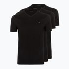Pánské tričko Tommy Hilfiger Cotton V-Neck 3-pack černá/černá/černá