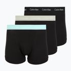 Pánské boxerky Calvin Klein 0000U2662G Trunk 3 pairs black in plume wb/black in misty sag