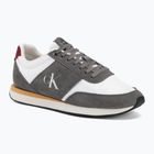 Pánské boty Calvin Klein HM0HM02212 Retro Runner Bans Leather Suede granite gray/white/rhubarb