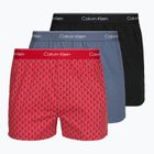 Pánské boxerky Calvin Klein LV00NB4727 Boxer Slim black/prep emblem goji berry/grisai