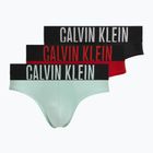 Pánské slipy Calvin Klein 000NB3610A Hip Brief black/goji berry/aqua blue