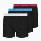 Pánské boxerky Calvin Klein LV00NB4267 Boxer Slim black bodies w/ poseidon blue/plein