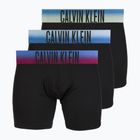 Pánské boxerky Calvin Klein LV00NB4622 Boxer Brief blck bodies w/ plein air psdn blue/