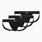 Pánské slipy Calvin Klein LV00NB4644 Jock Strap black bodies w/ granite gray/poseid