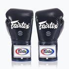 Boxerské rukavice  Fairtex Pro Competition Locked Thumb Leather blue