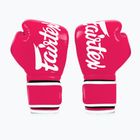 Boxerské rukavice Fairtex Microfiber pink/white