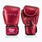 Boxerské rukavice Fairtex Metallic red