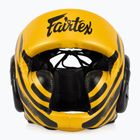 Boxerská helma  Fairtex Microfiber Headguard gold