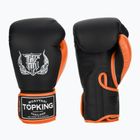 Boxerské rukavice Top King Reborn Semi Leather black/orange