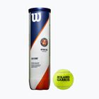 Sada tenisových míčků Wilson Roland Garros Clay Ct 4 ks žlutá WRT115000
