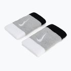 Náramky Nike Swoosh Doublewide 2 ks šedá/černá N0001586-016