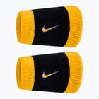 Froté potítka na zápěstí Nike Swoosh Classic Doublewide Wristbands 2 ks black/court purple university gold