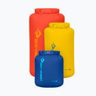 Sada vodotěsných vaků Sea to Summit Lightweight Dry Bag 3 pcs. 3, 5, 8 l surf the web/sulphur/spicy orange