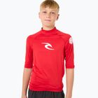 Rip Curl Lycra Brand Wave UPF červené dětské plavecké tričko