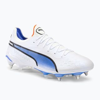 Pánské kopačky PUMA King Ultimate MXSG puma white/puma black/blue glimmer/ultra orange