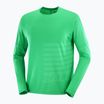 Pánské běžecké tričko longsleeve Salomon Sense Aero Tee GFX parakeet/spearmint