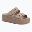 Dámské nazouváky Crocs Brooklyn Low Wedge latte