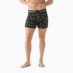 Pánské termo boxerky  Smartwool Merino Print Boxer Brief black gone camping