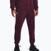 Pánské tréninkové kalhoty Under Armour Rival Fleece Joggers dark maroon/white