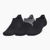 Pánské běžecké ponožky Under Armour Dry Run Lite No Show 3 pary black/black/reflective