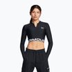 Dámské tréninkové tílko top  Under Armour Heat Gear Rib 1/4 Zip black/black/white