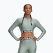 Dámský fitness  top Under Armour Heat Gear Rib 1/4 Zip silica green/silica green/white