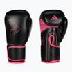 Boxerské rukavice Adidas Hybrid 80 černo-růžové ADIH80