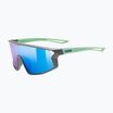 Dětské sluneční brýle UVEX Skyryse Jr grey/green matt/mirror blue
