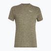 Salewa Puez Melange Dry pánské trekingové tričko dark olive melange