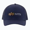 Pánská kšiltovka Alpha Industries Label Trucker rep.blue