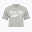 Dámské tričko Reebok Identity Big Logo Crop Tee medium grey heather